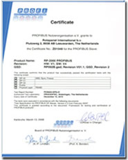 Profibus certificate